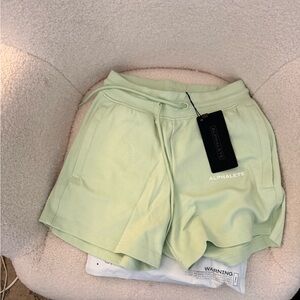 Alphalete Green Athletic Shorts Soft Fabric Relaxed Fit